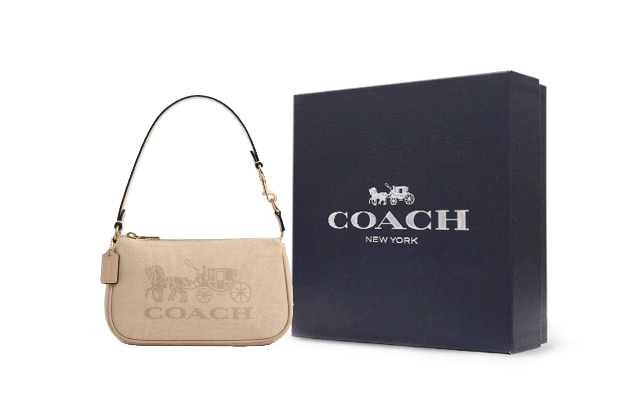 Сумка женская Coach Nolita 19 Classic Carriage Logo Canvas - Boxette Shop